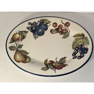 Pier 1 Imports Macintosh 14" Oval Serving Platter Earthenware - England